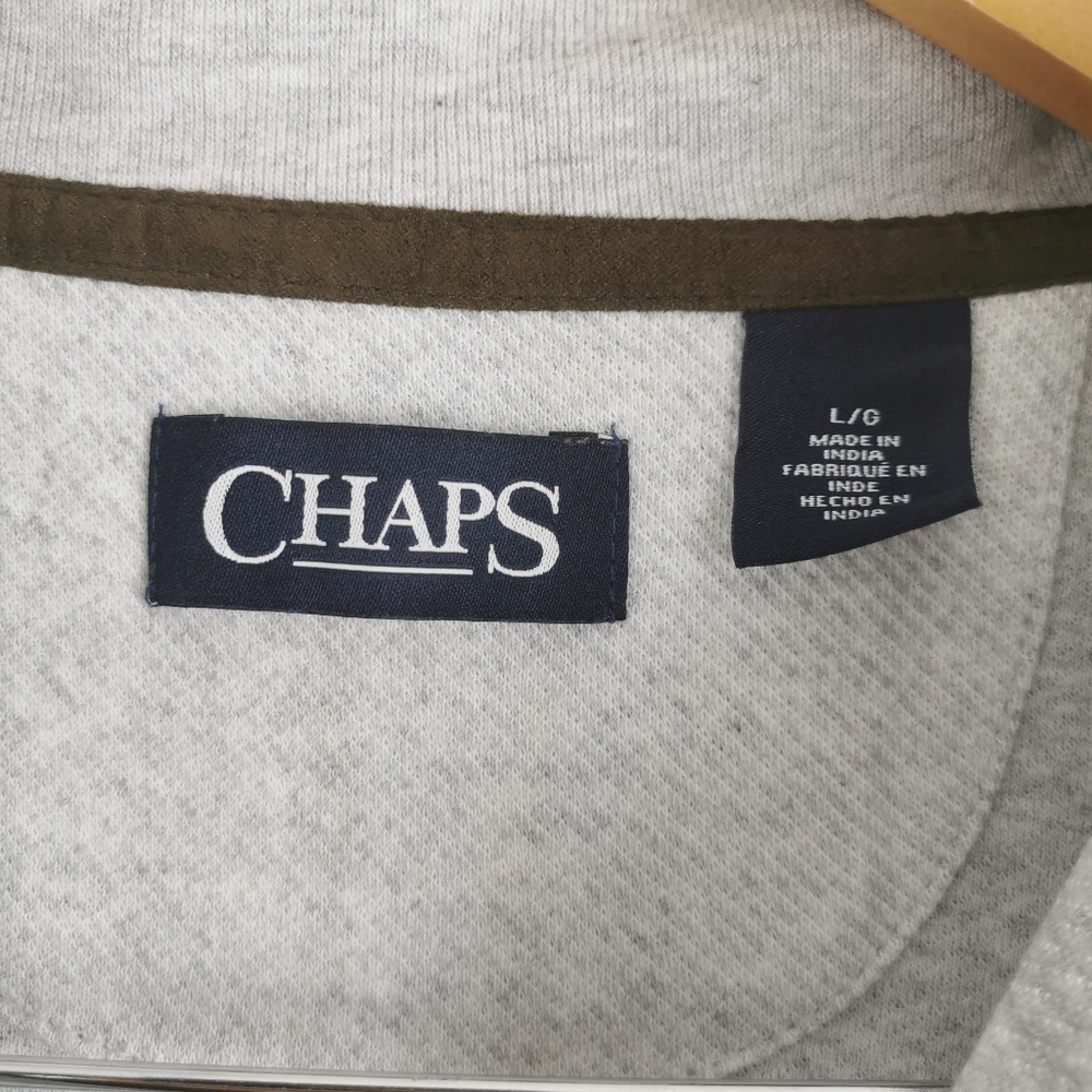 Chaps Lightweight Sweatshirt Zip Neck Cotton - Picture 5 of 10